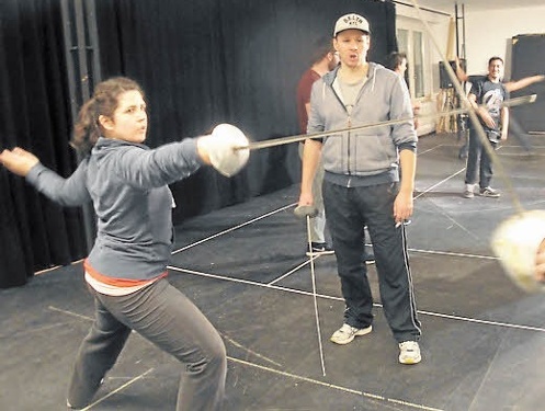 Professionelles Training im Bühnenfechten im Wasenwald / Foto: Naturtheater